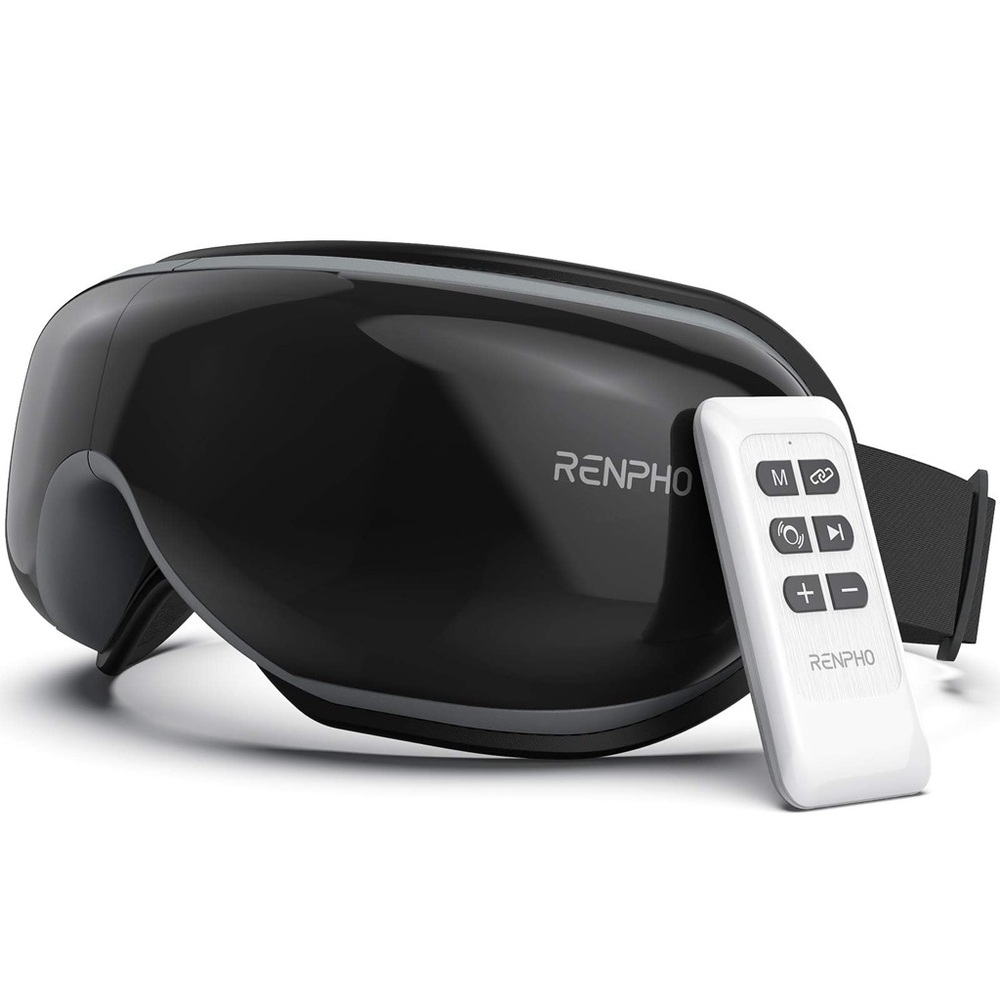 RENPHO Eyeris 1 Heat Eye Temple Massager Migraine Remote Compression rf-em001r